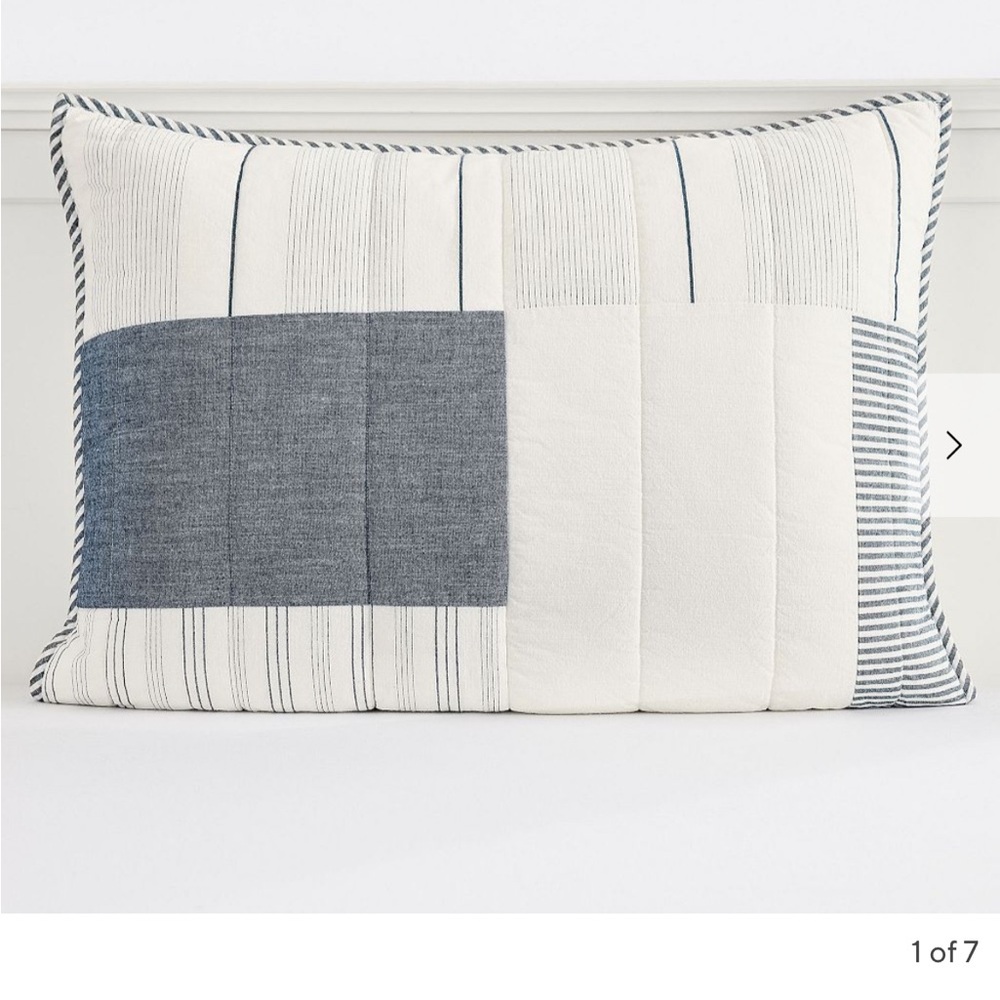 Pottery Barn Teen River Stripe Patchwork Shams